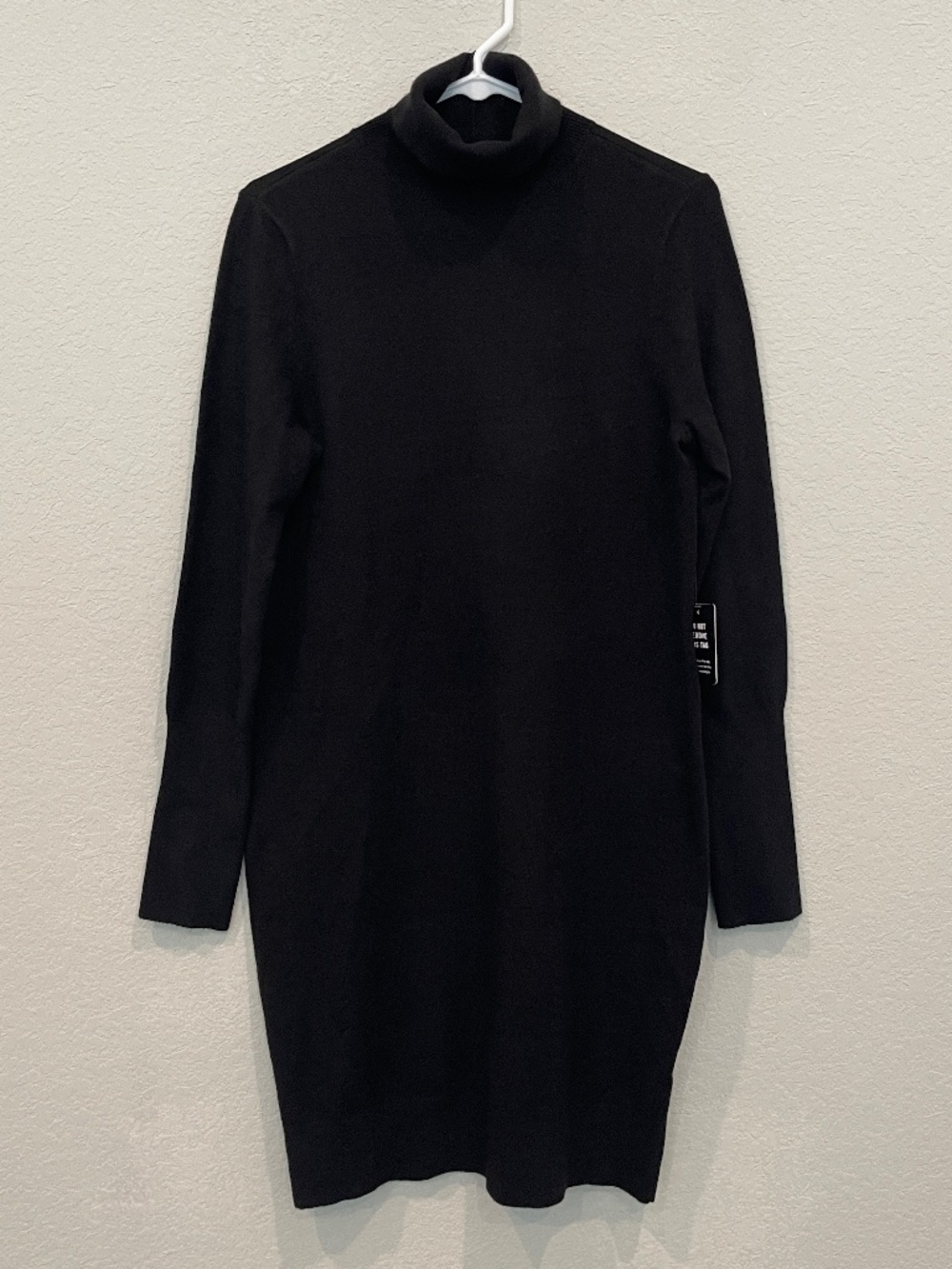 Express Sweater Dress Women's M Long Sleeve Knit Black Stretch Minimalist